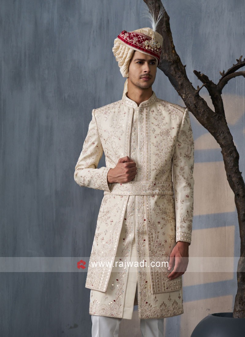 Coat on sale style sherwani